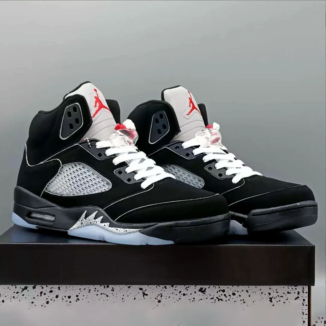 Air Jordan 5 Black Metallic Reimagined Shoes Sneakers