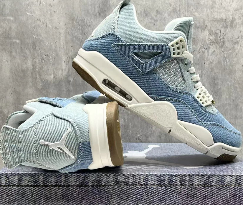 Air Jordan 4 Denim Worn Blue Shoes Sneakers