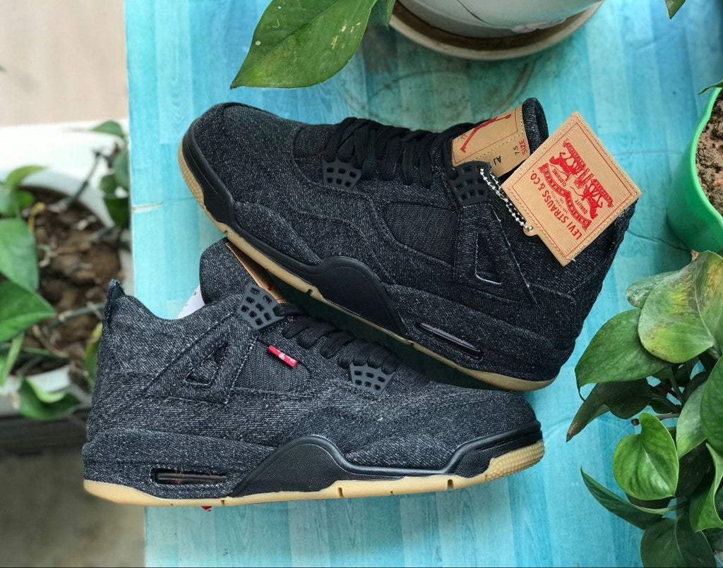 Air Jordan 4 Retro Levi’s Black (Levi’s Tag) Shoes Sneakers