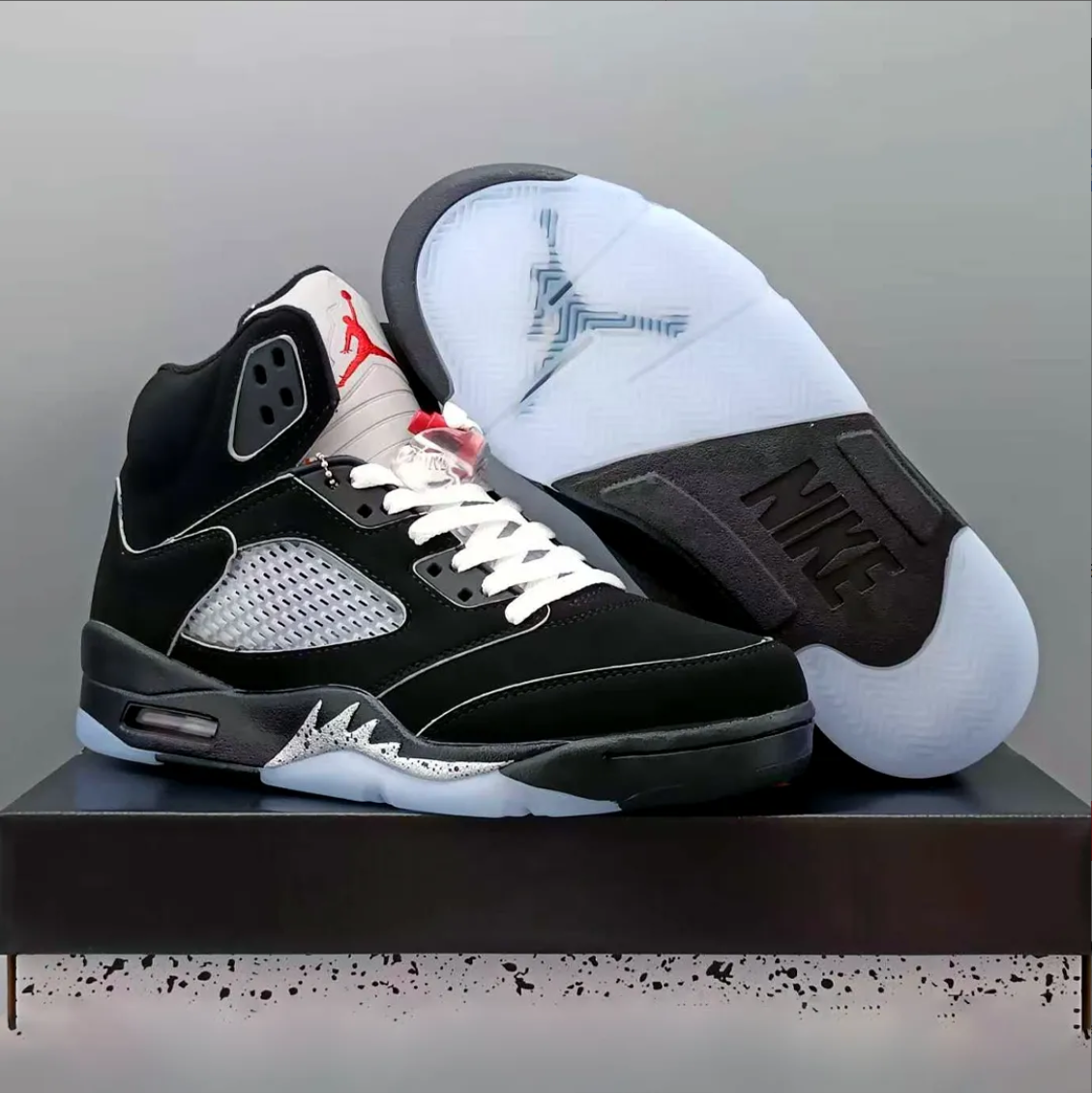 Air Jordan 5 Black Metallic Reimagined Shoes Sneakers