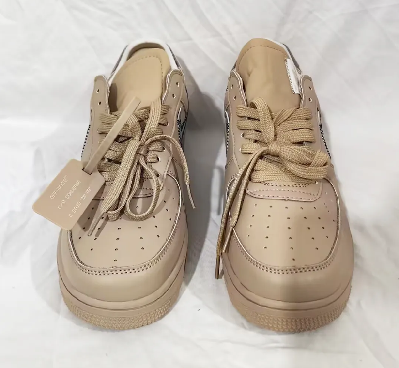 OW x AF 1 Low Sesame Shoes Sneakers