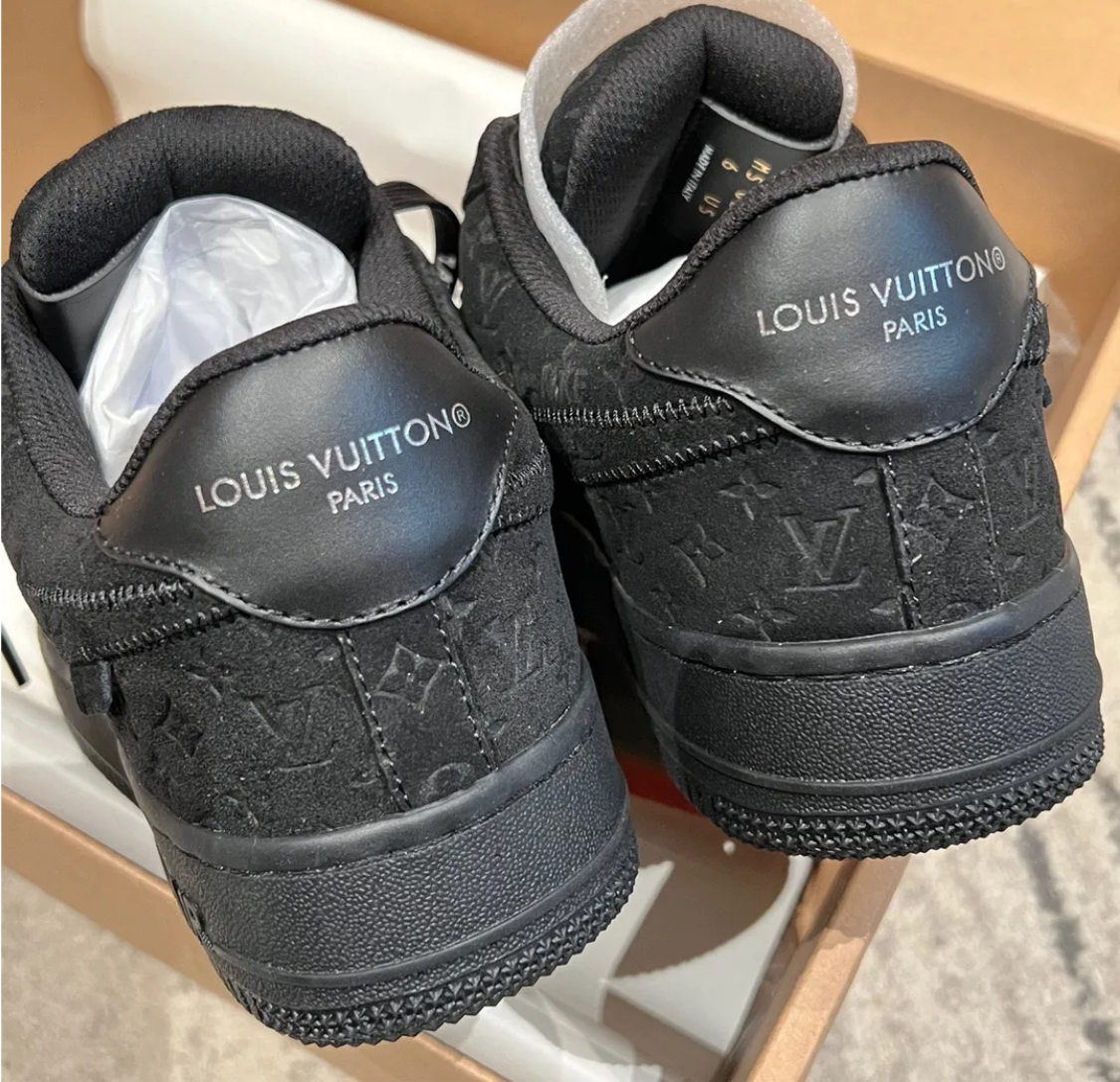 LV x Air Force 1 Virgil Abloh Black Shoes Sneakers