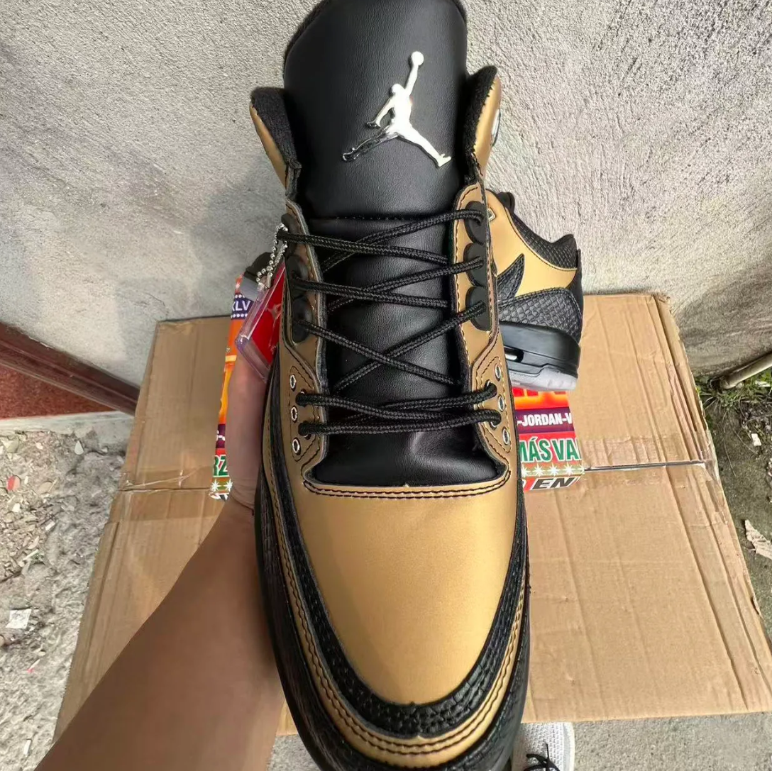Air Jordan 3 Retro El Vuelo Black Sample Shoes Sneakers