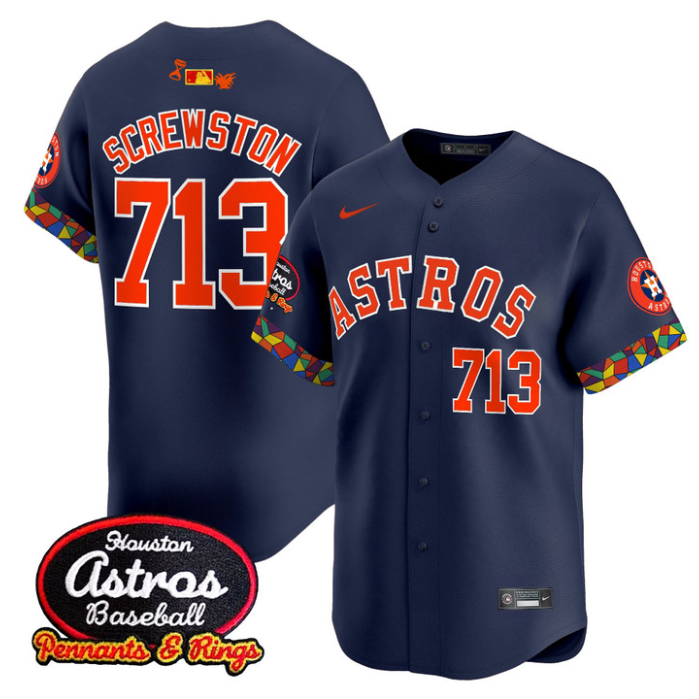 Screwston Jersey #713 Houston Astros x El Tiempo Cantina Vapor Premier Limited Stitched