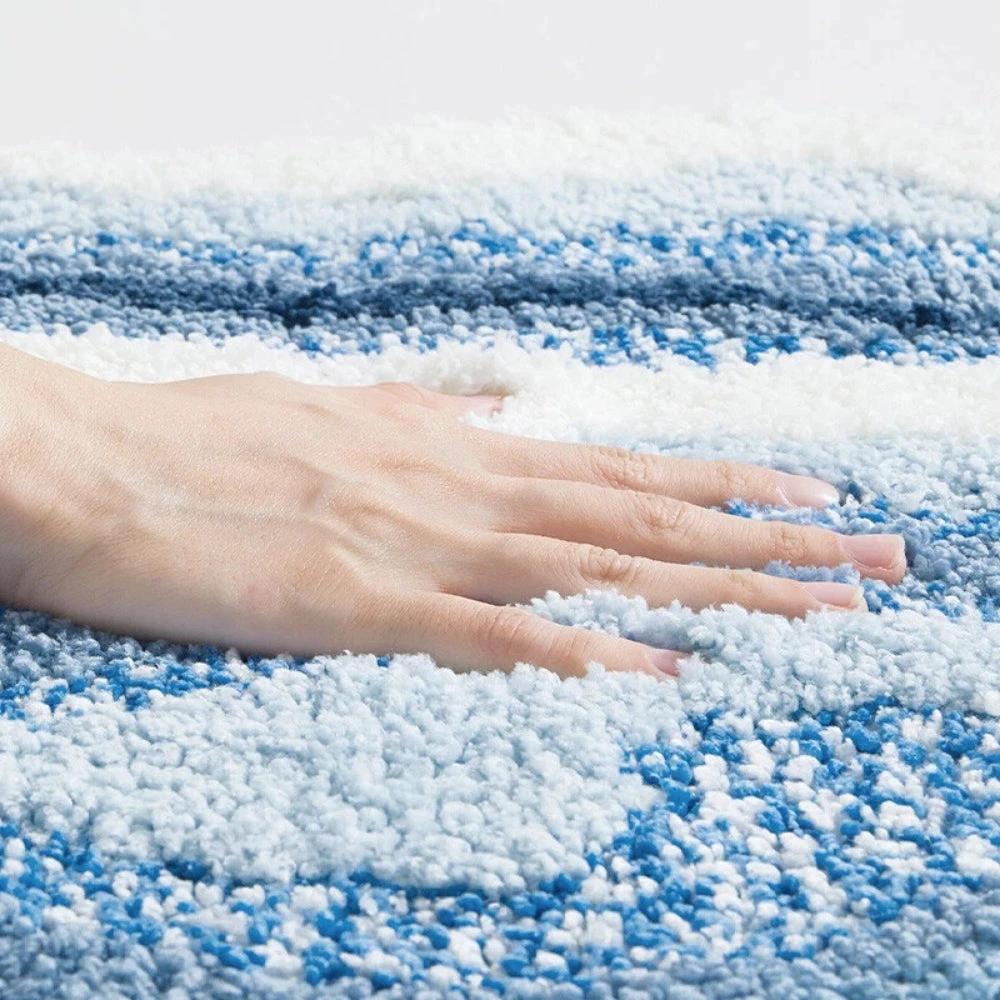 Seaside Footprint Pattern Bath Mat