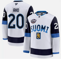 Sebastian Aho Jersey #20 Finland White 2025 4 Nations Face-Off Stitched
