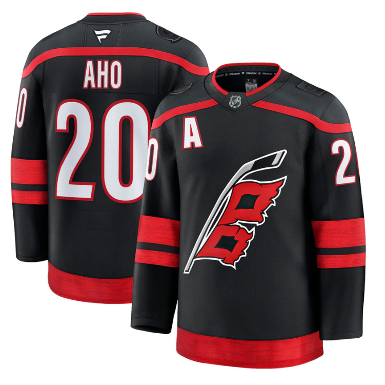 Sebastian Aho Jersey #20 Carolina Hurricanes 2025 - 26 Premium Stitched