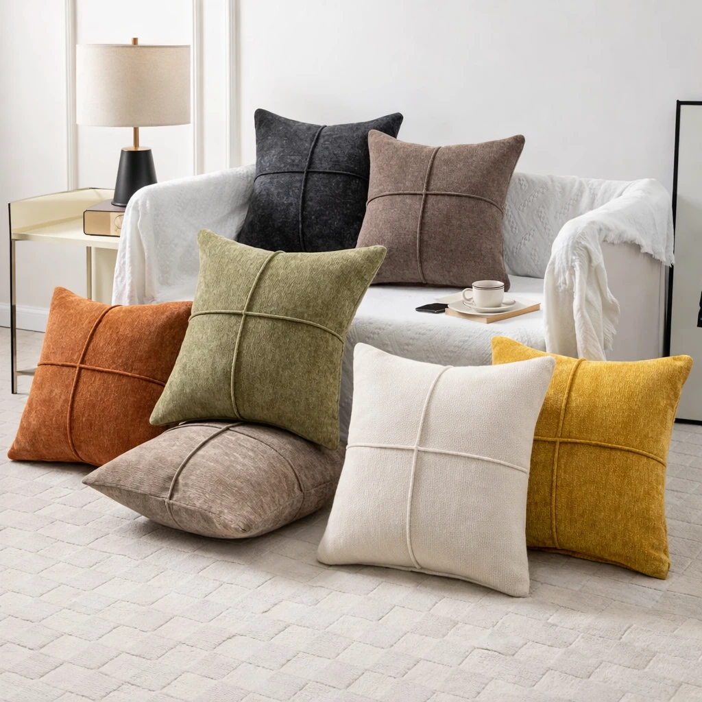 Serene Stitch Cushion Cover