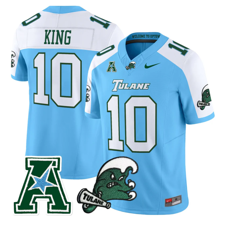 Shaun King Jersey #10 Tulane Green Wave 2025 Vapor Limited Stitched
