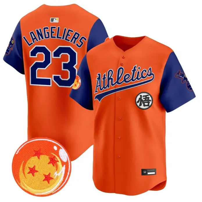 Shea Langeliers Jersey #23 Athletics Jersey Dragon Ball Premier Stitched