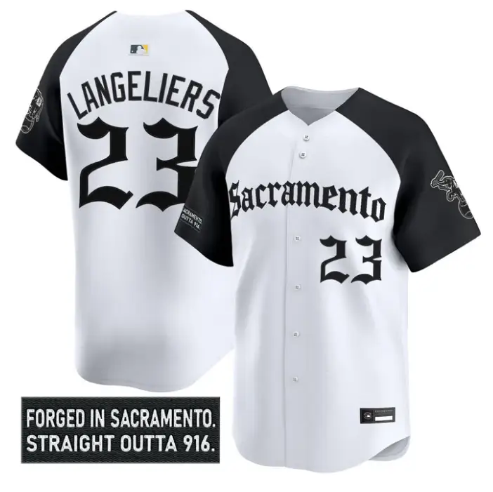 Shea Langeliers Jersey #23 Athletics Sacramento Gothic Edition Stitched