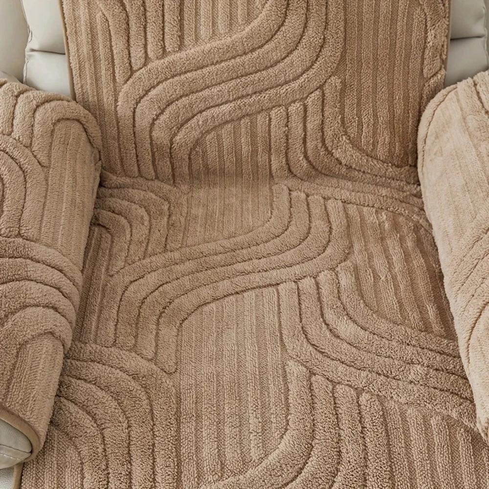 Silven Plush Thickened Anti-Slip Recliner Sofa Cover
