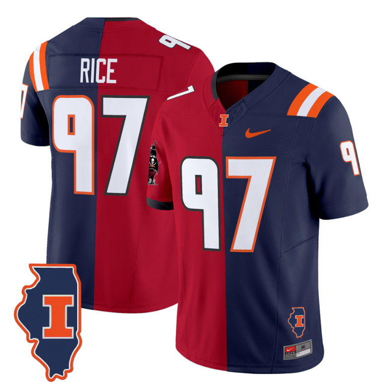 Simeon Rice Jersey #97 Illinois Fighting Illini Split Vapor Limited Football