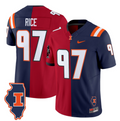 Simeon Rice Jersey #97 Illinois Fighting Illini Split Vapor Limited Football