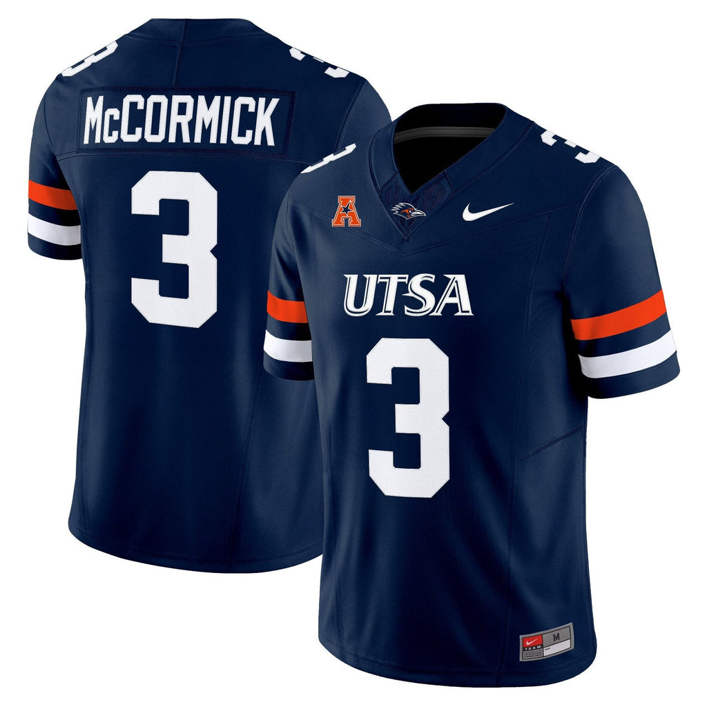 Sincere McCormick Jersey #3 UTSA Roadrunners 2025 Vapor Limited Stitched