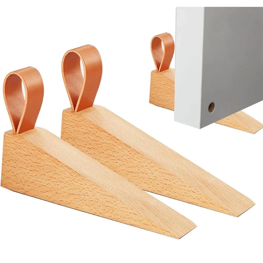 Sleek Wooden Door Stopper