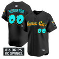 Sluggerrr Jersey #00 Kansas City Royals Graffiti Crown Drop Stitched