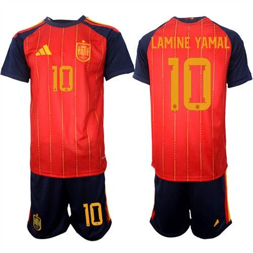 Spain #10 Jersey LAMINE YAMAL National Team x World Cup 2026 Home Red On Field Soccer