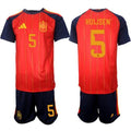 Spain #5 HUIJSEN Jersey National Team x World Cup 2026 Home Red On Field Soccer