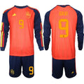 Spain #9 GAVI Jersey National Team x World Cup 2026 Long Sleeve Home Red On Field Soccer