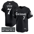 Spencer Steer Jersey #7 Cincinnati Reds Gothic Queen City Edition Stitched