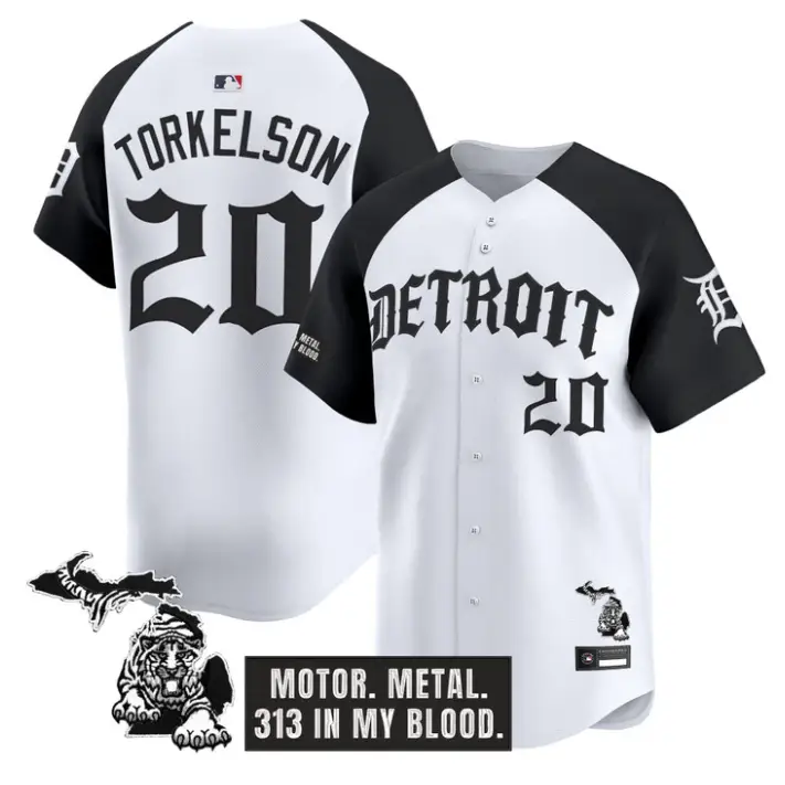 Spencer Torkelson Jersey #20 Detroit Tigers Old English Edition Stitched
