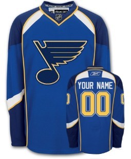 St. Louis Blues Customized Blue Jersey Stitched