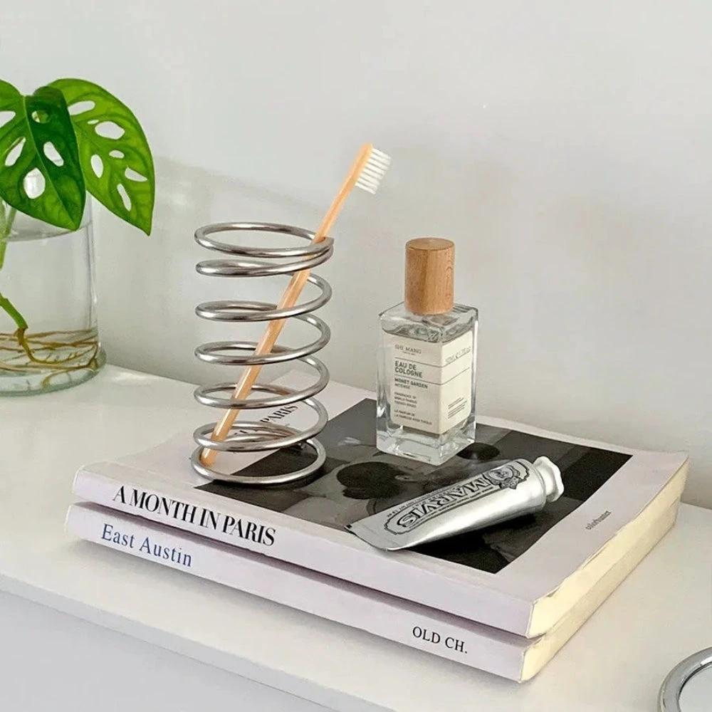 Stainless Steel Spiral Toothbrush Holder