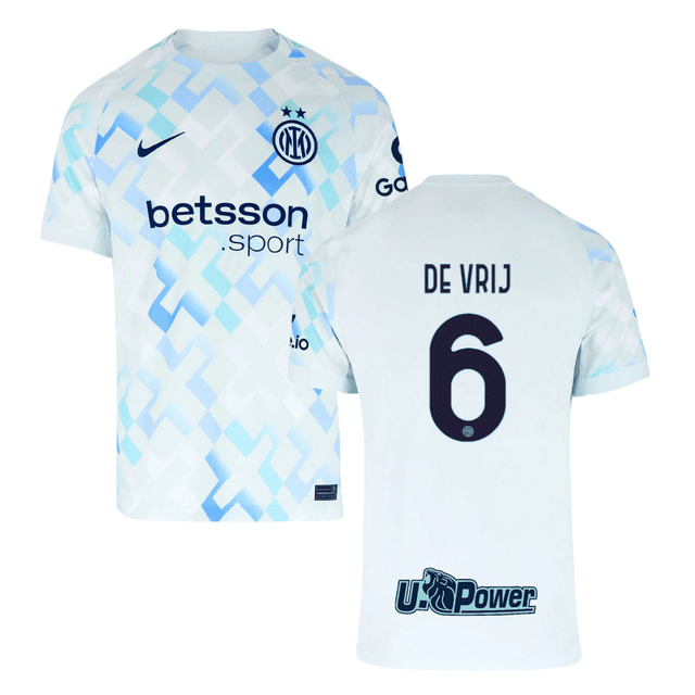 Stefan de Vrij #6 Inter Milan 2025-26 Away Match Jersey – White