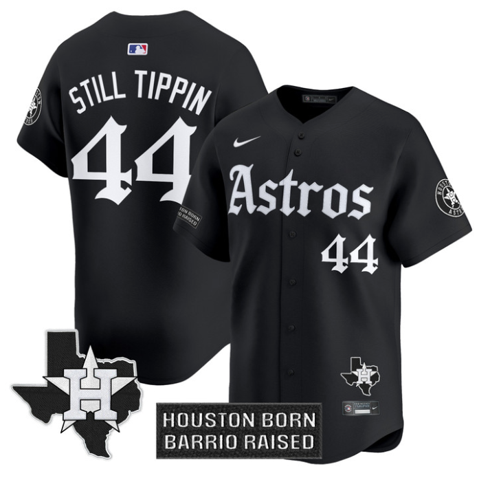Still Tippin Jersey #44 Houston Astros Gothic Edition Vapor Premier Limited Stitched