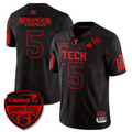 Stranger Things Jersey #5 Texas Tech Red Raiders Orange Bowl Stitched