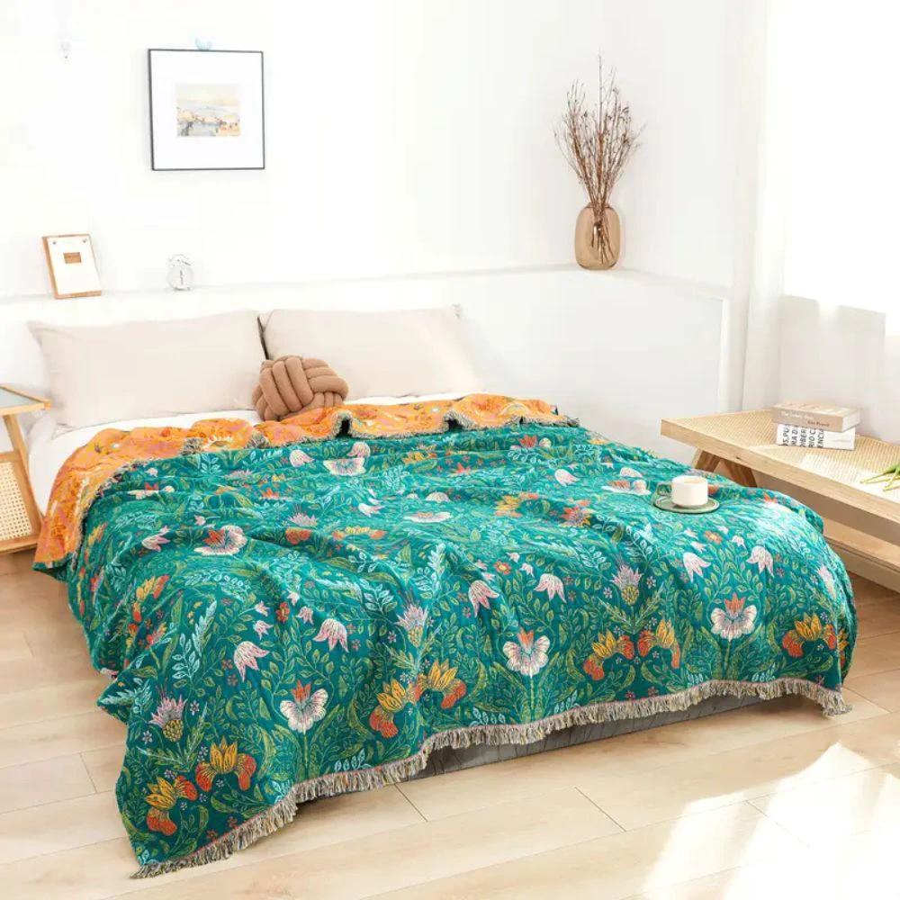 Sunset Forest Cotton Blanket