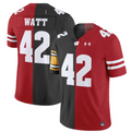 T.J. Watt Jersey #42 Wisconsin Badgers Split Vapor Limited Football Stitched