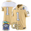 Team Jersey #1 Georgia Tech Jackets Pop-Tarts Bowl Patch Stitched