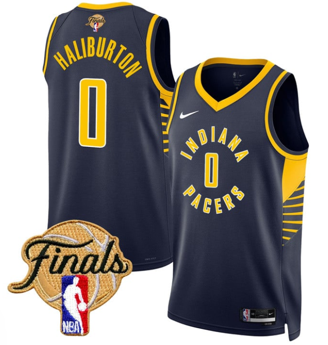 Tyrese Haliburton Jersey #0 Indiana Pacers 2025 Finals Swingman Stitched Icon