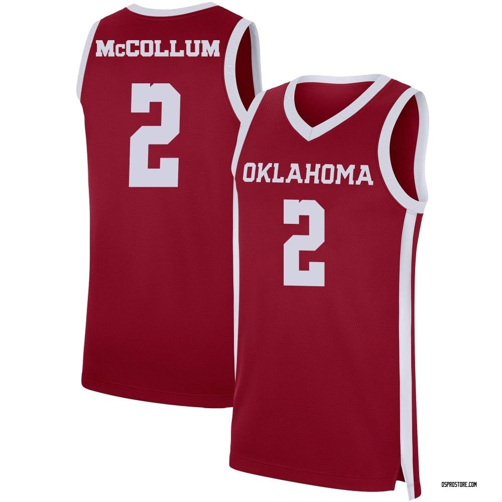 TJavian McCollum Jersey #2 Oklahoma Sooners College Basketball White