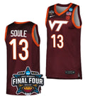Taylor Soule Jersey Virginia Tech Hokies College Basketball 2023 NCAA March Madness Final Four Maroon #13
