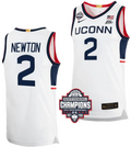 Tristen Newton Jersey #2 UConn Huskies 2024 NCAA Basketball National Champions White Elite