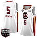 Tessa Johnson Jersey #5 South Carolina Gamecocks 2024 NCAA Basketball National Champions White Yellow