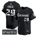 TJ Friedl Jersey #29 Cincinnati Reds Gothic Queen City Edition Stitched