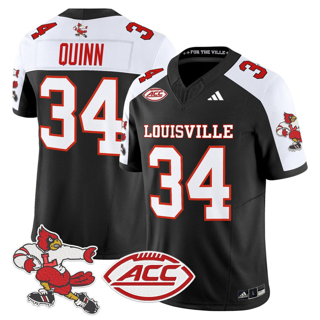TJ Quinn Jersey #34 Louisville Cardinals 1980s Throwback Stitched
