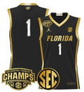 Team Jersey #1 Florida Gators 2025 Tournament Champions Patch Black Gold