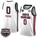 Te-Hina Paopao Jersey #0 South Carolina Gamecocks 2024 NCAA Basketball National Champions White Red