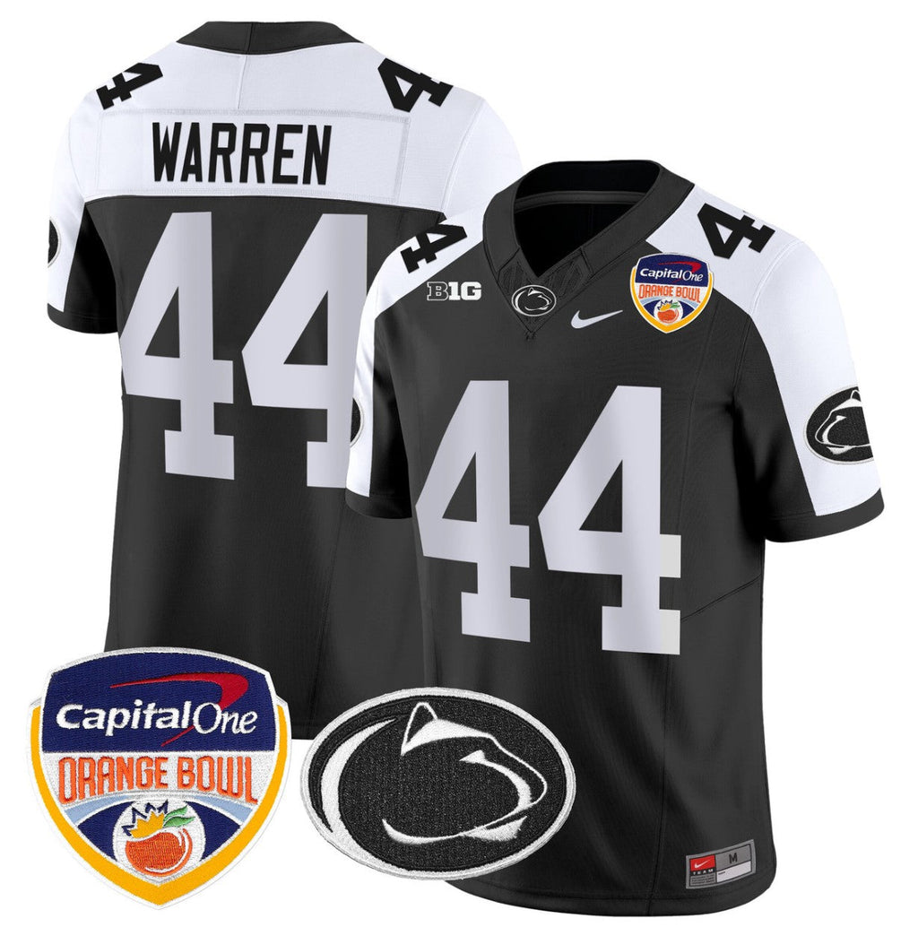Tyler Warren Jersey #44 Penn State Orange Bowl Patch Stitched