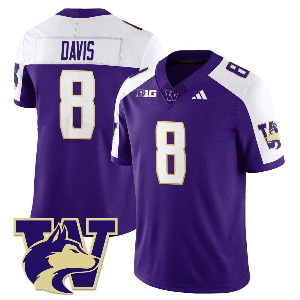 Tacario Davis Jersey #8 Washington Husky Football 2025 Stitched