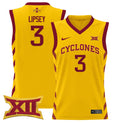 Tamin Lipsey Jersey #3 Iowa State 2024 Lightweight Basketball Gold