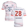 Tarek Buchmann #28 Bayern Munich 2025-26 Away Men Jersey – White