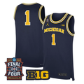 Team Jersey #1 Michigan Wolverines 2026 Final Four Patch Stitched Navy