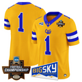 Team Jersey #1 Montana State Bobcats 2026 Football Championship Stitched Gold