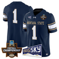 Team Jersey #1 Montana State Bobcats 2026 Football Championship Stitched Navy